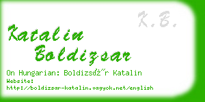 katalin boldizsar business card